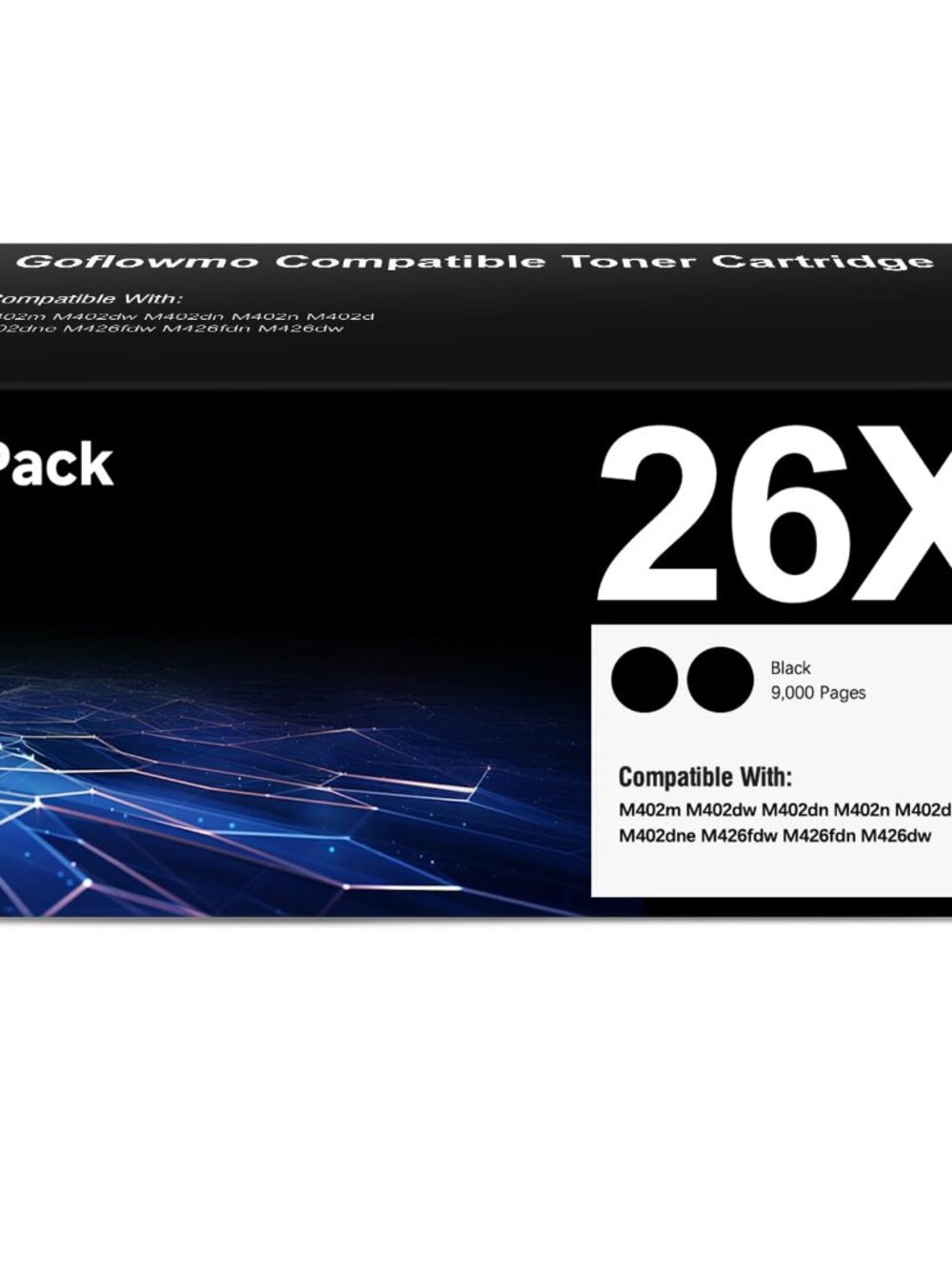 NEW CF226X Toner 2-Pack Replacement for HP 26X Perfectly M402n M402dn M402dne